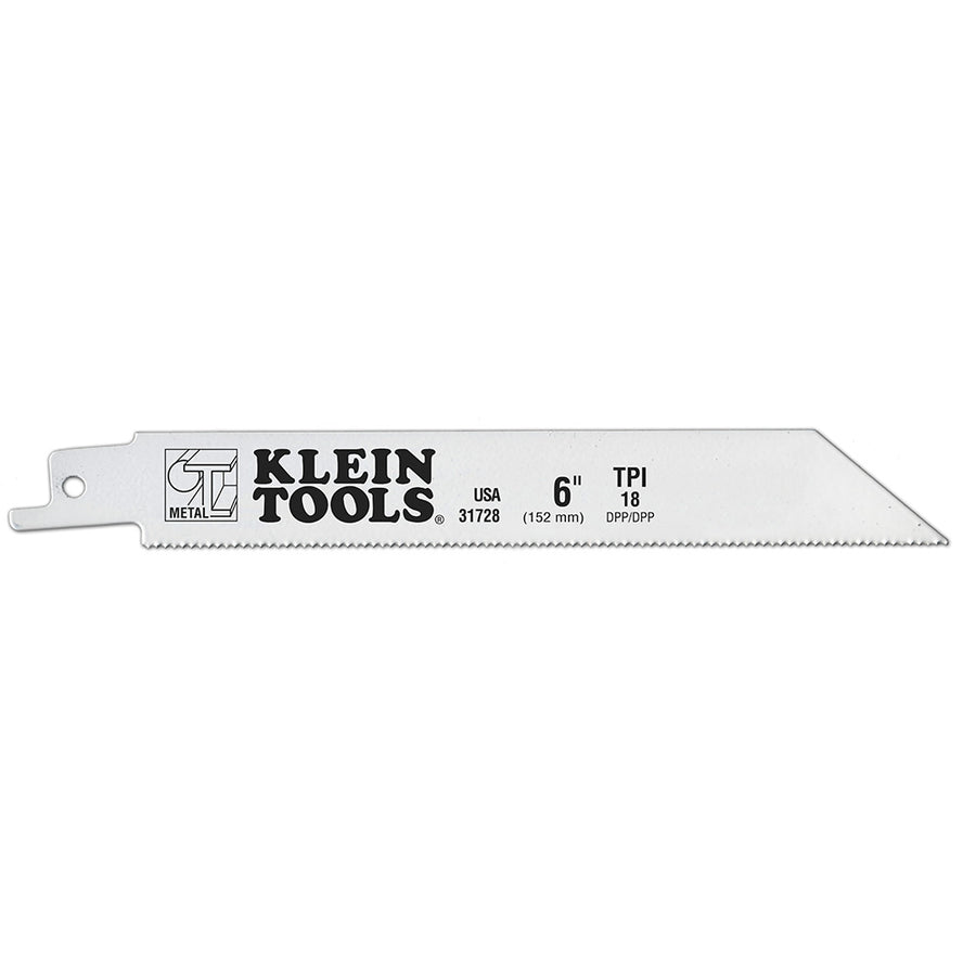 KLEIN TOOLS 6" 18 TPI Reciprocating Saw Blades (5 PACK)