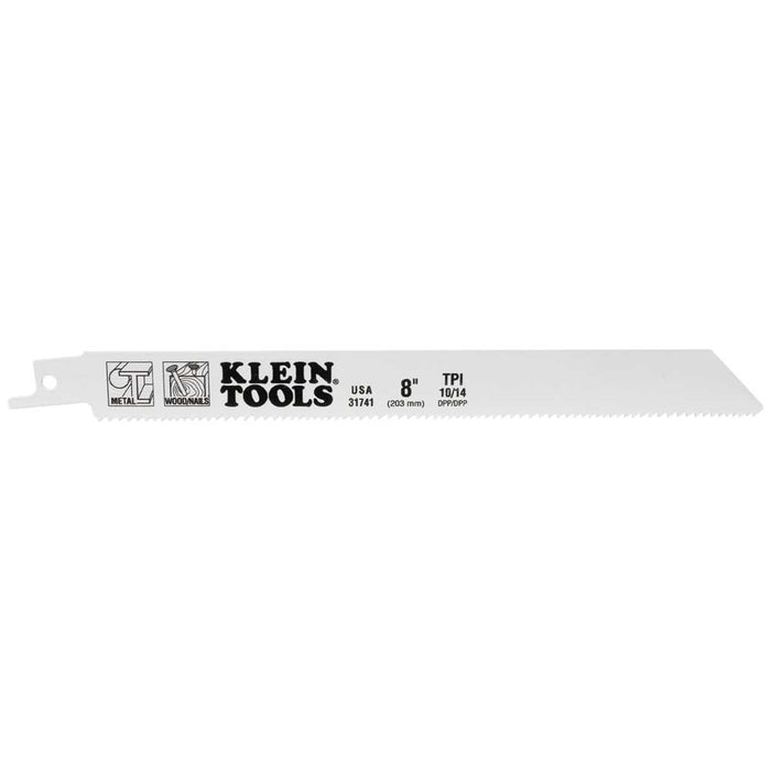 KLEIN TOOLS 8" 10/14 TPI Reciprocating Saw Blades (5 PACK)
