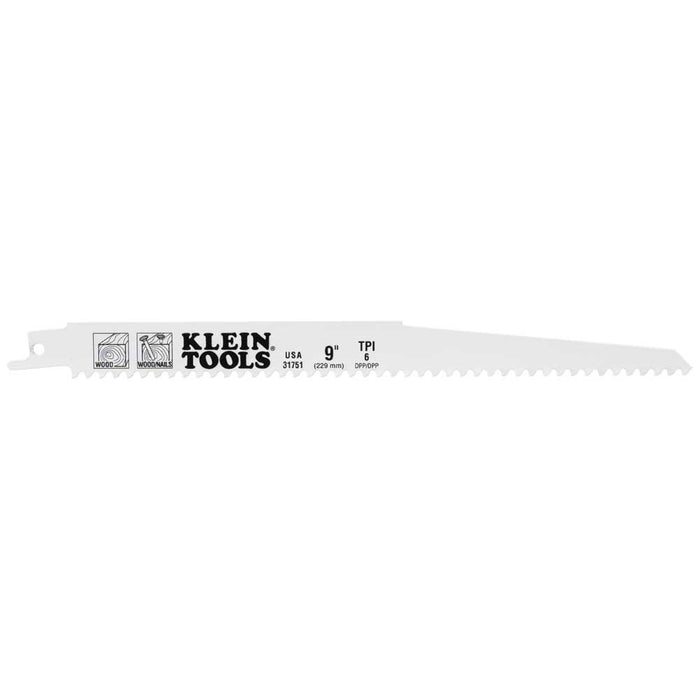 KLEIN TOOLS 9" 6 TPI Reciprocating Saw Blades (5 PACK)