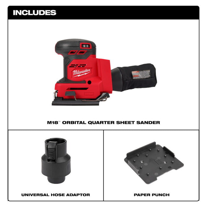 MILWAUKEE M18™ Orbital 1/4 Sheet Sander (Tool Only)