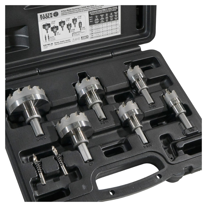 KLEIN TOOLS 8 PC. Master Electrician Hole Cutter Kit
