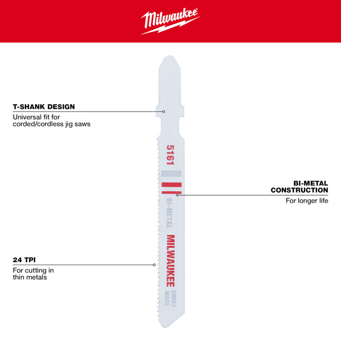 Milwaukee Tools 3" Jig Saw Blade 48-42-5161