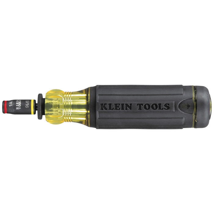 KLEIN TOOLS 14-IN-1 HVAC Adjustable-Length Impact Screwdriver w/ Flip Socket