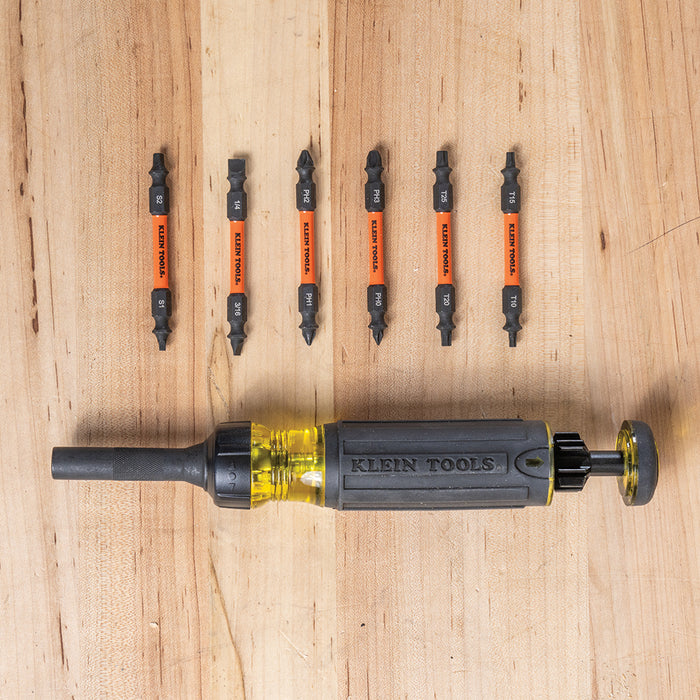 KLEIN TOOLS 13-IN-1 Ratcheting Impact Rated Screwdriver