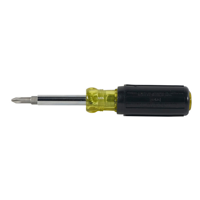 KLEIN TOOLS Multi-Bit Screwdriver / Nut Driver, 5-IN-1, Phillips, Slotted Bits