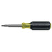 KLEIN TOOLS Multi-Bit Screwdriver / Nut Driver, 10-IN-1, Phillips, Slotted Bits
