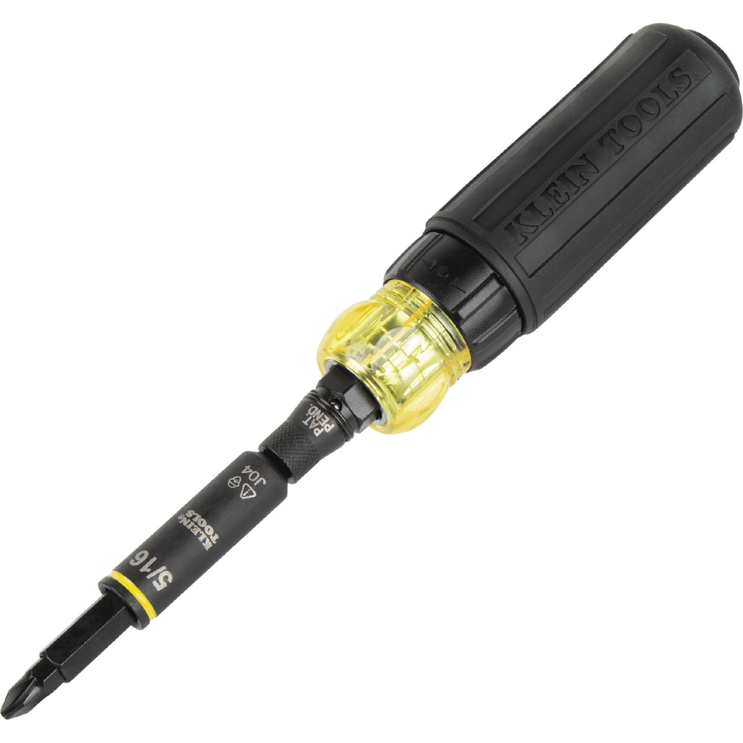 KLEIN TOOLS 11-IN-1 Ratcheting Impact Rated Screwdriver / Nut Driver
