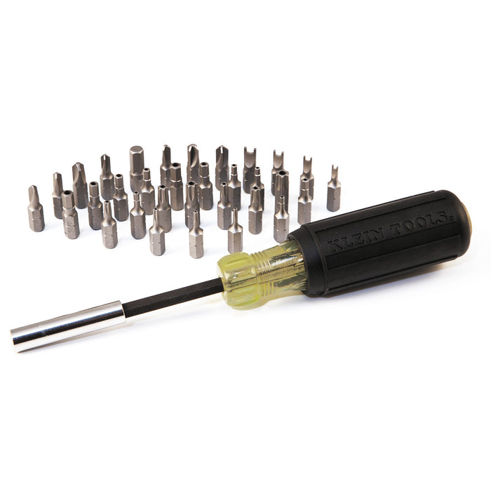 KLEIN TOOLS Magnetic Screwdriver w/ 32 Tamperproof Bits