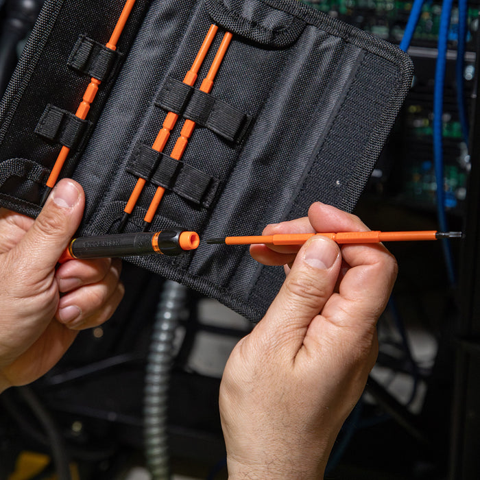 KLEIN TOOLS 8-IN-1 Insulated Precision Screwdriver Set w/ Case