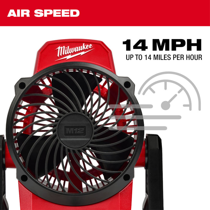 MILWAUKEE M12 Mounting Fan (Tool Only)