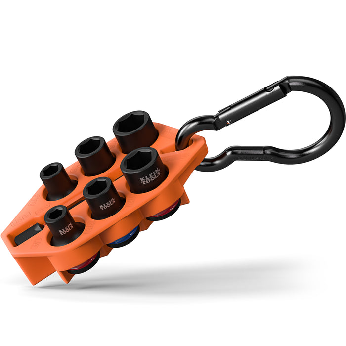 KLEIN TOOLS Grab-And-Go Impact Socket Set, SAE, 7-Piece 33808