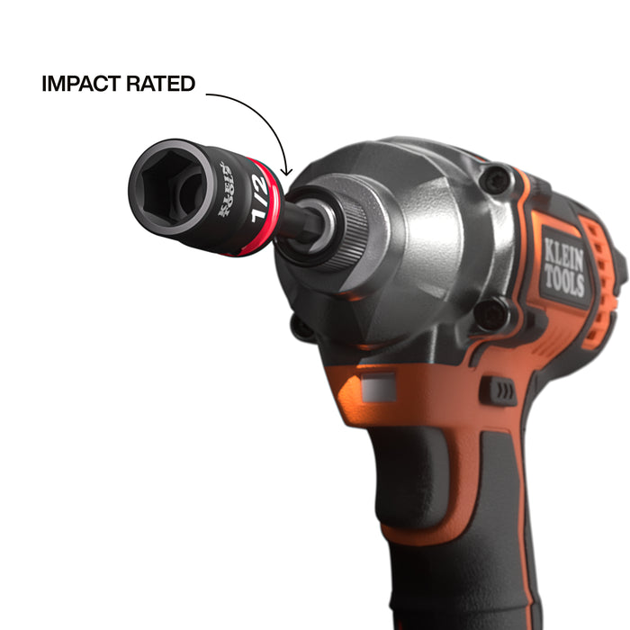 KLEIN TOOLS Grab-And-Go Impact Socket Set, SAE, 7-Piece 33808