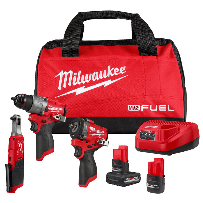 Milwaukee M12 FUEL 3-Tool Combo Kit M12 3424-23