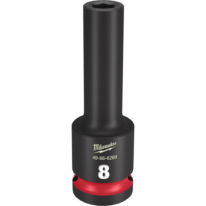 MILWAUKEE SHOCKWAVE Impact Duty 1/2" Drive 8MM Deep 6 Point Socket