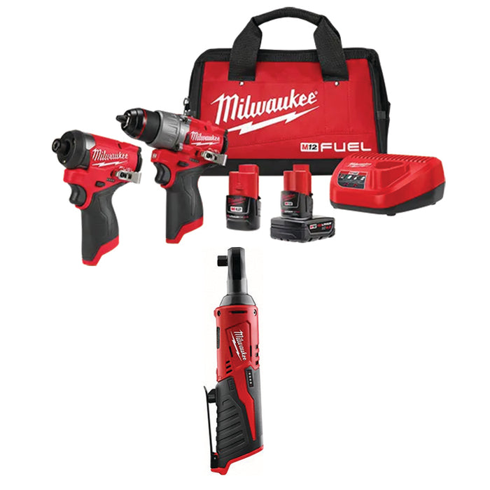 MILWAUKEE M12 FUEL™ 2-Tool Combo Kit & FREE M12™ 3/8" Ratchet