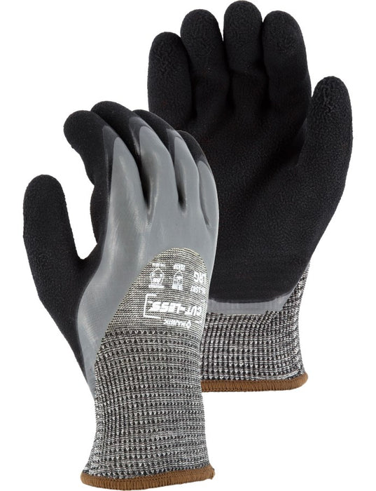 Magestic Safety Cut-Less Korplex Cut Resistant, Water Repellent, Winter Lined Glove w/Crinkle Latex Palm Coating, A6