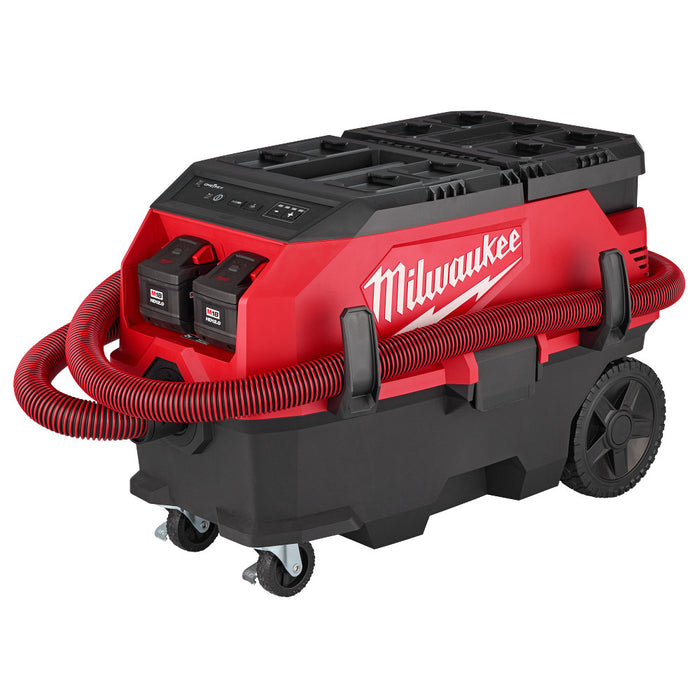 MILWAUKEE 0888-20HD M18 FUEL™ 9 Gallon Dual Battery Dust Extractor w/ PACKOUT™ Compatibility and VACLINK™ Kit