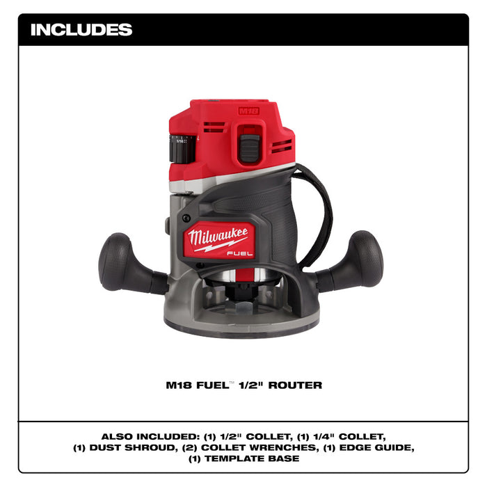 MILWAUKEE M18 FUEL 1/2" Router (Tool Only)