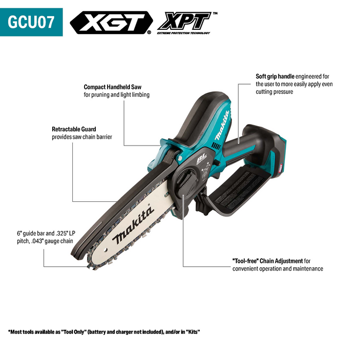 Makita 40V max XGT® Brushless 6" Pruning Saw, Tool Only