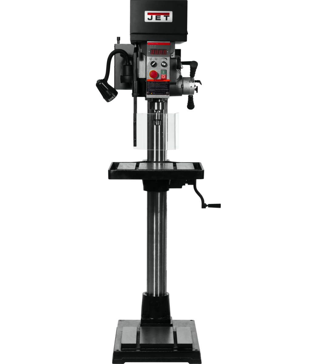 JET JDPE-20EVSC-PDF 1-1/4" Drilling Capacity, 2HP, 115V, 1Ph Electronic Variable Speed Drill w/ Clutch Speed Change system & Power Downfeed