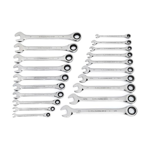 GEARWRENCH 20 PC. 72-Tooth SAE/Metric Ratcheting Combination Wrench Set