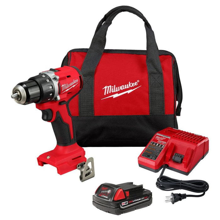 Kit de taladro/destornillador compacto sin escobillas MILWAUKEE M18™ de 1/2"