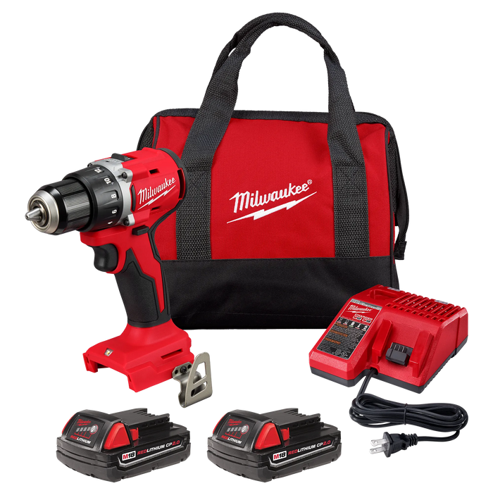 Kit de taladro/destornillador compacto MILWAUKEE M18™ de 1/2"