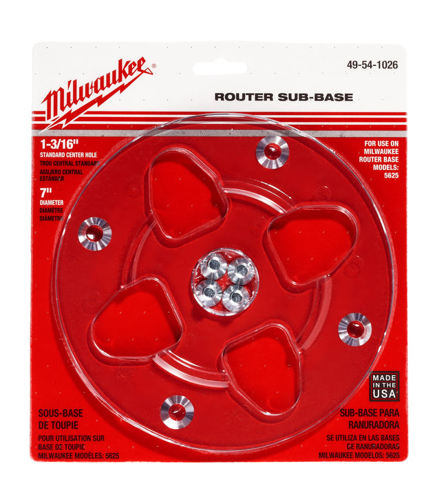 Milwaukee Tools SUB BASE ROUTER SMALL HOLE 49-54-1026