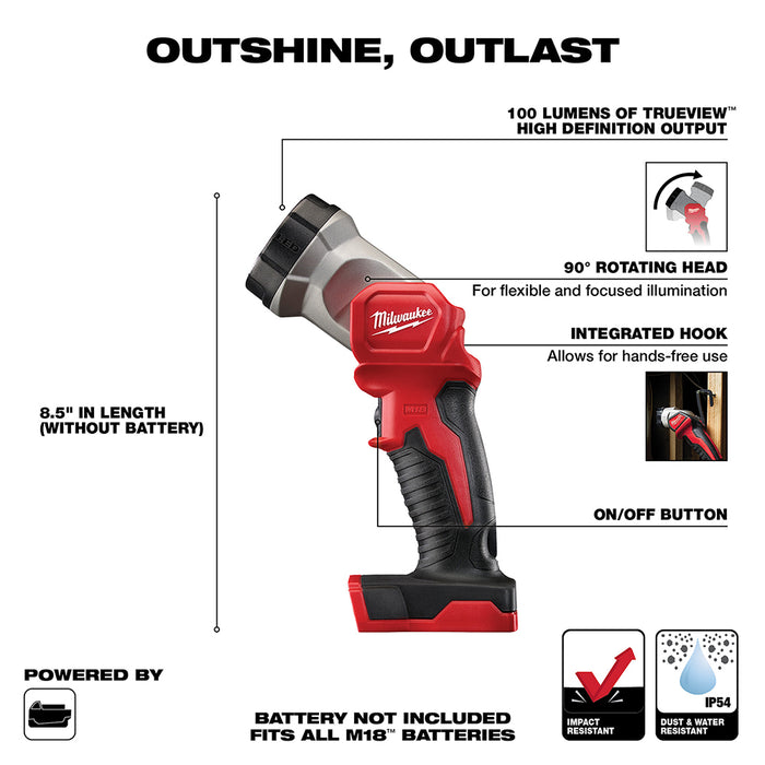 Luz de trabajo MILWAUKEE M18™ (solo luz)