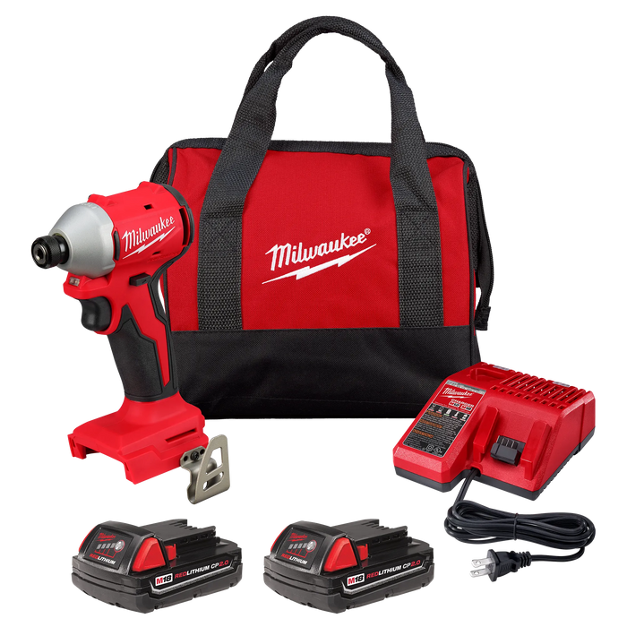 MILWAUKEE M18™ Kit de destornillador de impacto hexagonal compacto de 1/4"