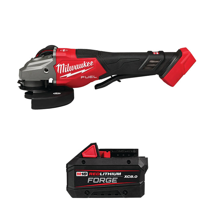 MILWAUKEE M18 FUEL™ 4-1/2"-6" Braking Grinder, Paddle Switch & FREE M18™ REDLITHIUM™ FORGE™ XC8.0 Battery