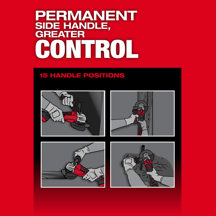 Milwaukee Tools M18 FUEL™ 4 1/2" - 6" Dual Trigger Braking Grinder, Paddle Switch w/ ONE KEY™