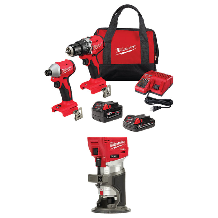 MILWAUKEE M18™ Compact 2-Tool Combo Kit & FREE M18 FUEL™ Compact Router