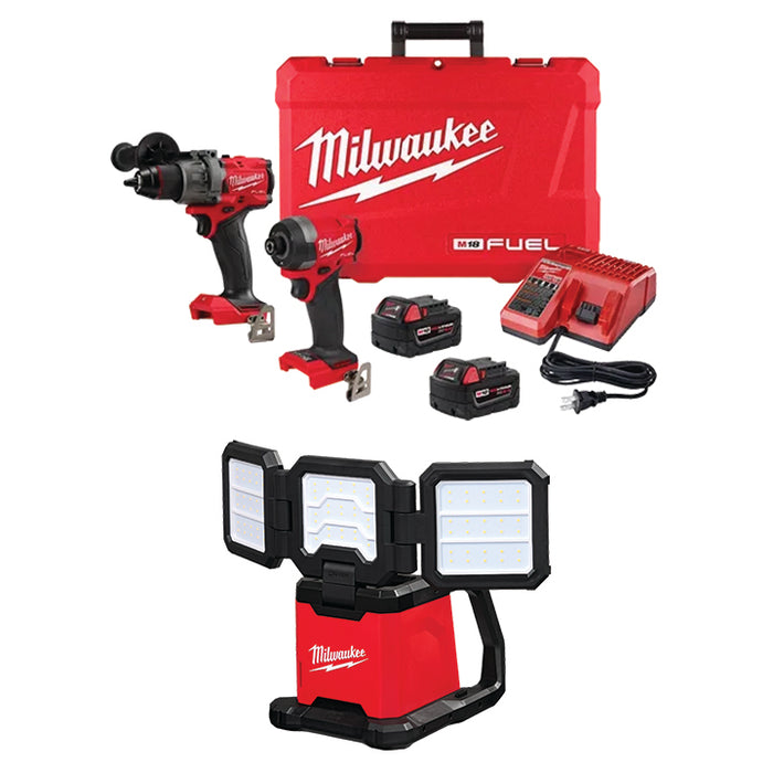 MILWAUKEE M18 FUEL™ 2-Tool Combo Kit & FREE M18™ ROVER™ Dual Power Triple-Panel Flood & Area Light