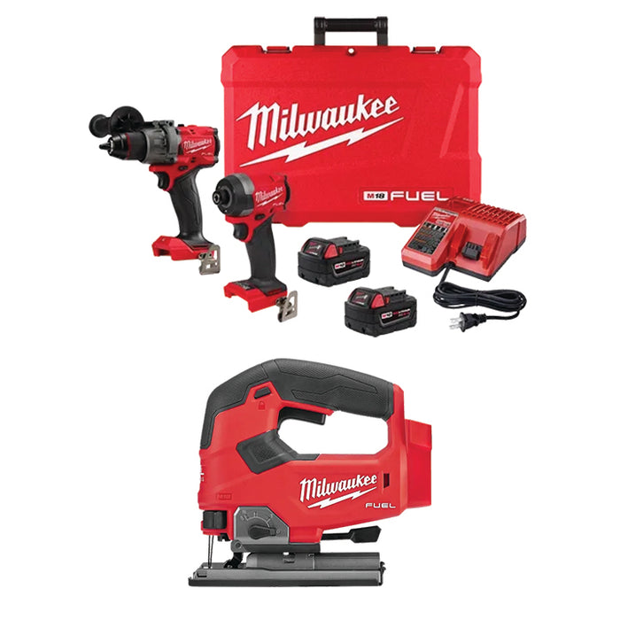 MILWAUKEE M18 FUEL™ 2-Tool Combo Kit & FREE M18 FUEL™ D-Handle Jig Saw