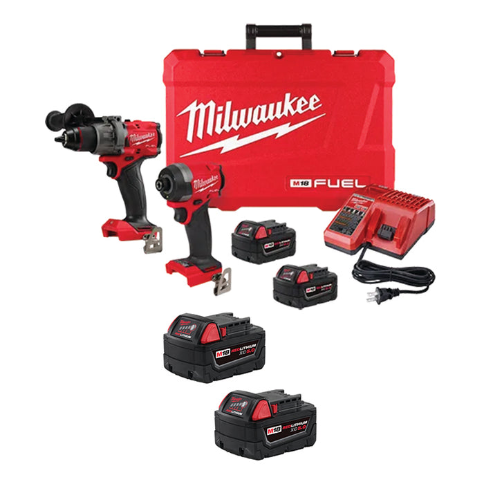 MILWAUKEE M18 FUEL™ 2-Tool Combo Kit & M18™ REDLITHIUM™ XC5.0 Extended Capacity Battery (2 PACK)