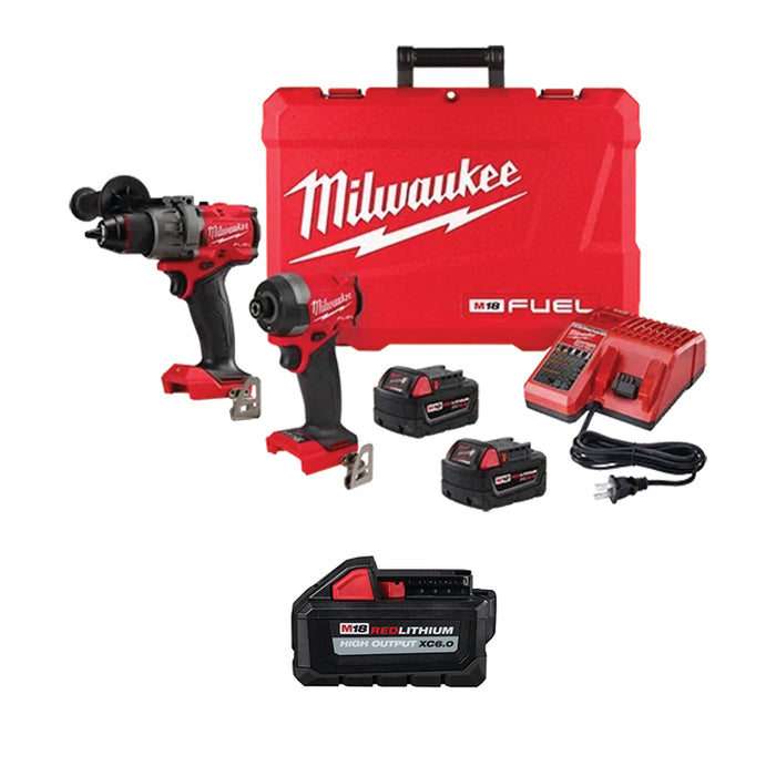 MILWAUKEE M18 FUEL™ 2-Tool Combo Kit & FREE M18™ REDLITHIUM™ HIGH OUTPUT™ XC6.0 Battery