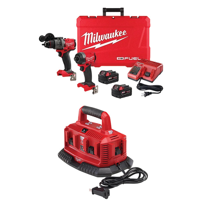 MILWAUKEE M18 FUEL™ 2-Tool Combo Kit & FREE M18™ Six Pack Sequential Charger