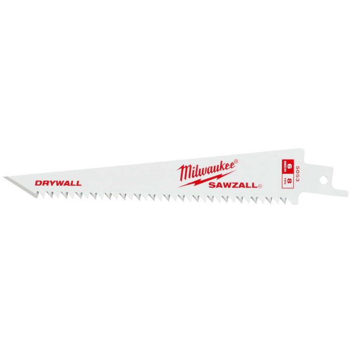 MILWAUKEE 6” 8 TPI Drywall SAWZALL™ Blades (3 PACK)