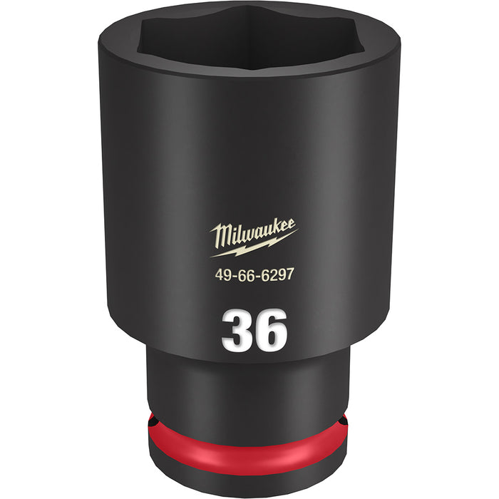 MILWAUKEE SHOCKWAVE Impact Duty 1/2" Drive 36MM Profundidad 6 puntos Dado