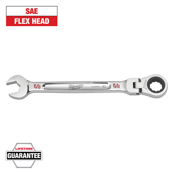 MILWAUKEE Flex Head Ratcheting Combination Wrench - SAE