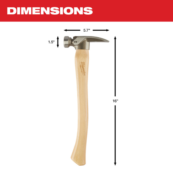 Milwaukee Tools Smooth Face Framing Hammer 48-22-9519 Q4