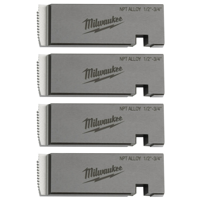 MILWAUKEE 1/2"-3/4" ALLOY NPT Universal Pipe Threading Dies