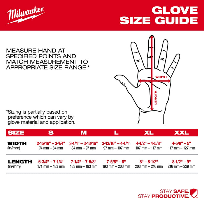 MILWAUKEE High Visibility Cut Level 5 Polyurethane Dipped Gloves