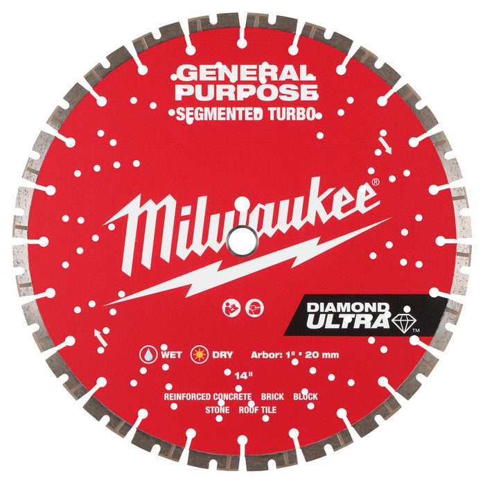 MILWAUKEE DIAMOND ULTRA™ Segmented Turbo General Purpose Blades Q4