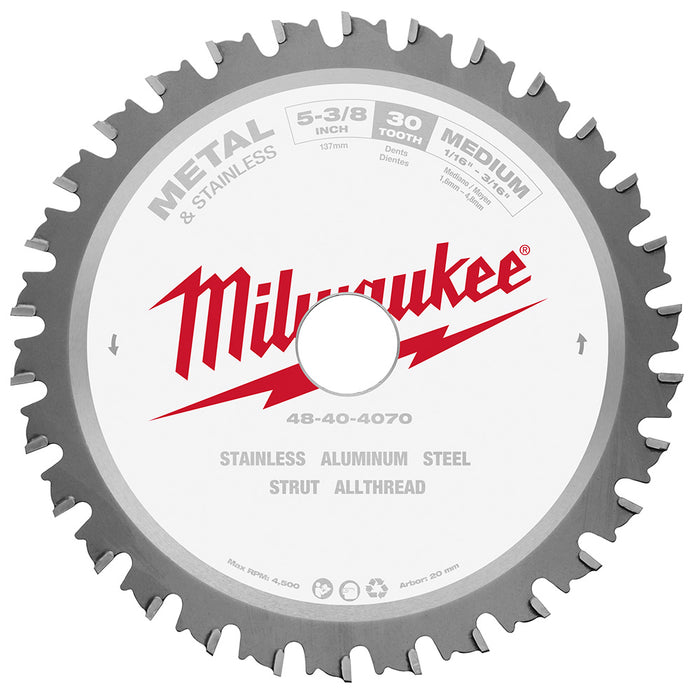 MILWAUKEE 5-3/8" 30T Circular Saw Metal Cutting Blade