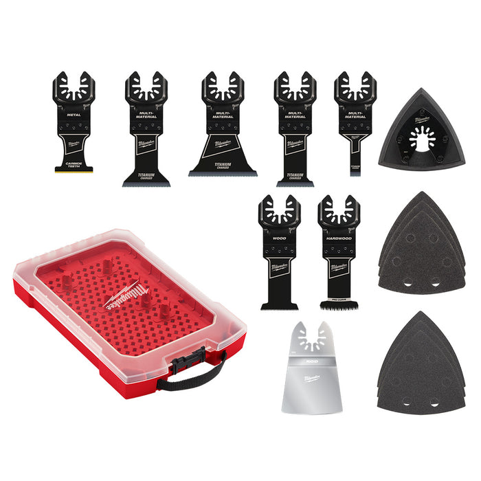 MILWAUKEE Universal Fit OPEN-LOK™ Oscillating Multi-Tool Blade Kit w/ Modular Case (15 PIECE)