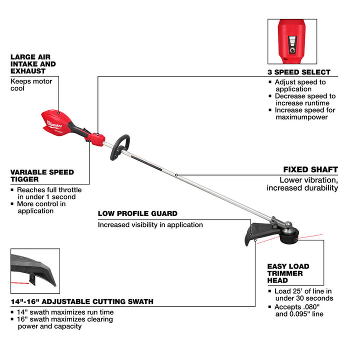 MILWAUKEE M18 FUEL™ 16" String Trimmer (Tool Only)