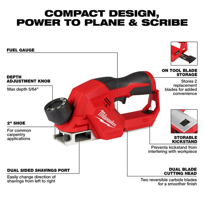 MILWAUKEE M12 2" Planer (Tool Only)
