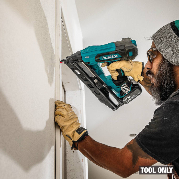 Makita XNB08Z 18V LXT® Lithium-Ion Brushless Cordless 2-1/2” Angled Finish Nailer, 15 Ga., Tool Only